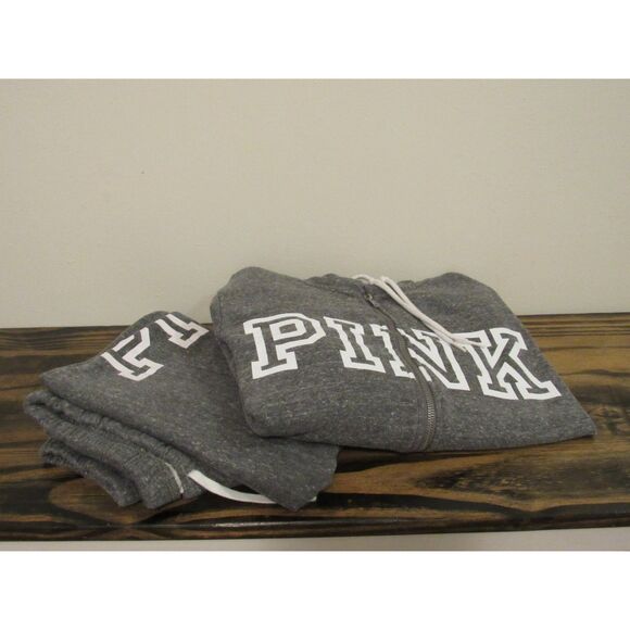 VS PINK Classic Dark Gray Full-Zip Set 2018 Collection - Picture 1 of 8